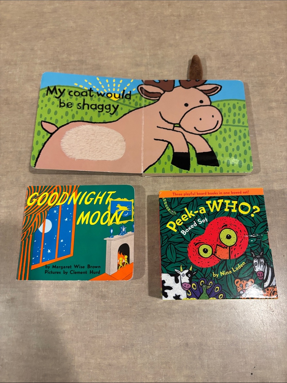 Interactive Touch-and-Feel Board Book and Goodnight Moon Peek-a-WHO box set -GB1